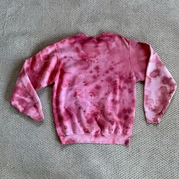 Kansas City Tie Dye Red Yellow Crewneck Fleece Womens Swiftie Fun Sweatshirt M - Picture 8 of 8